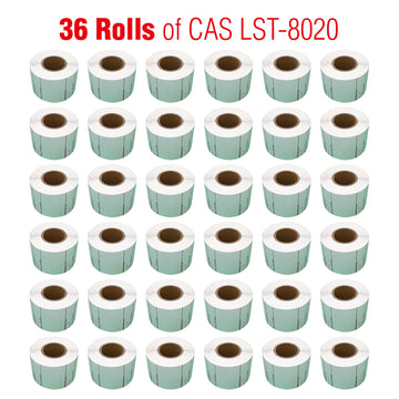 CAS8020-36 Printing Scale Label, 58 x 60 mm, UPC/Ingredients, 36 Rolls of 500 Labels